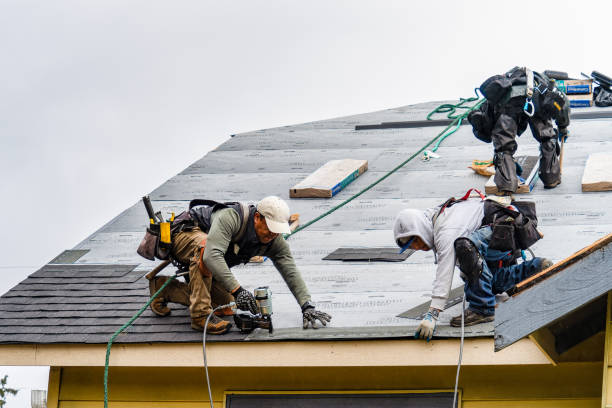 Professional Gutter Installation technician working in Altamont, UT